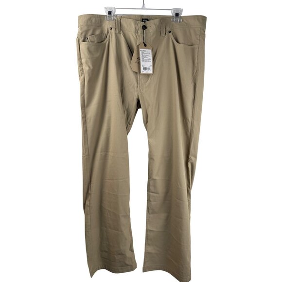 Prana Men's Brion II Performance Casual Pants Khaki/Sandbar Size 40 x 32